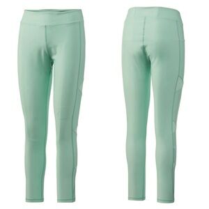 HUK Reel On Leggings Beach Glass Green sz M Pockets Mesh Inserts Yoga Fishing